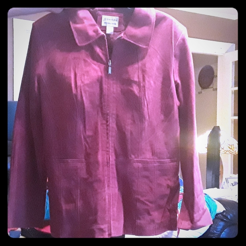 Burgundy Leather Jacket